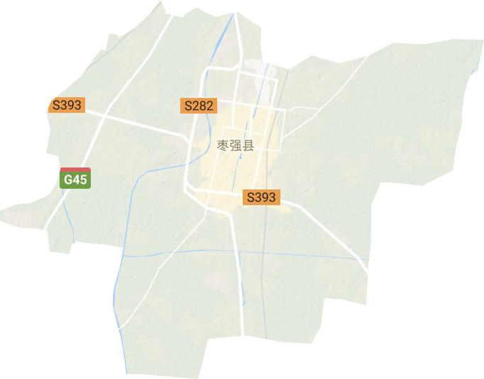 枣强镇地形地图