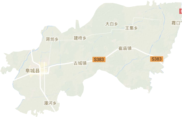 阜城县地形地图