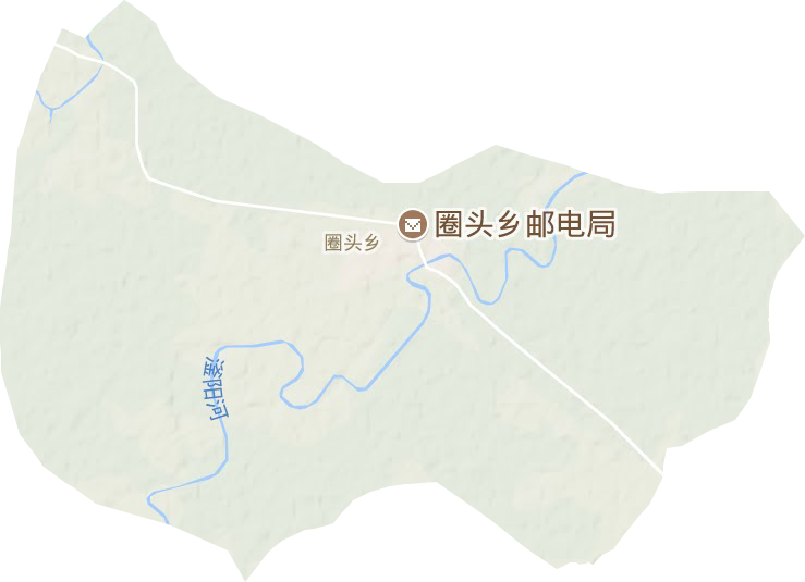 圈头乡地形地图