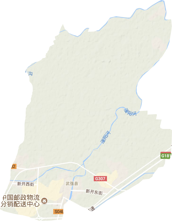武强镇地形地图