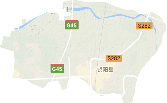 饶阳镇地形地图