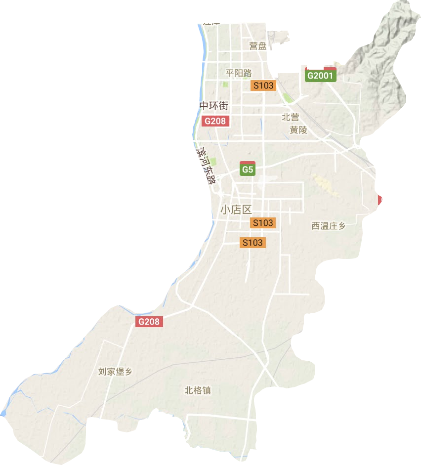 小店区地形地图