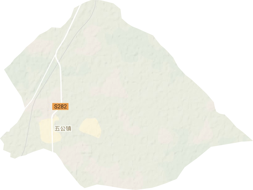五公镇地形地图