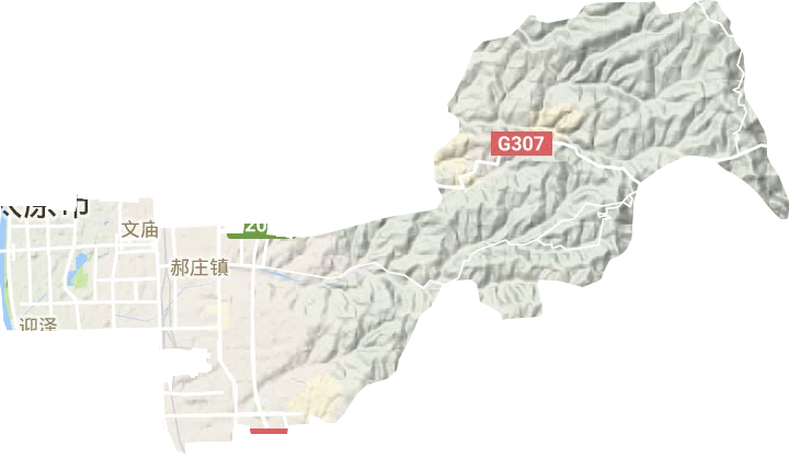 迎泽区地形地图