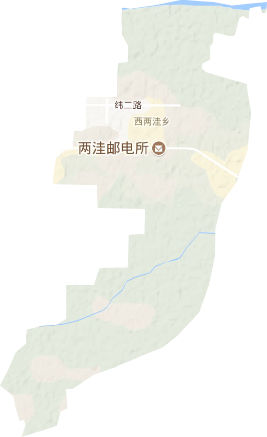 西两洼乡地形地图