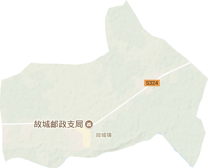 故城镇地形地图