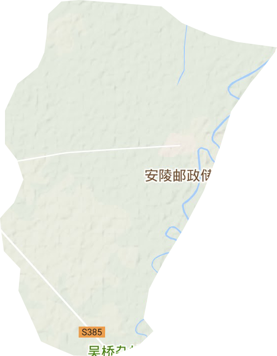 安陵镇地形地图