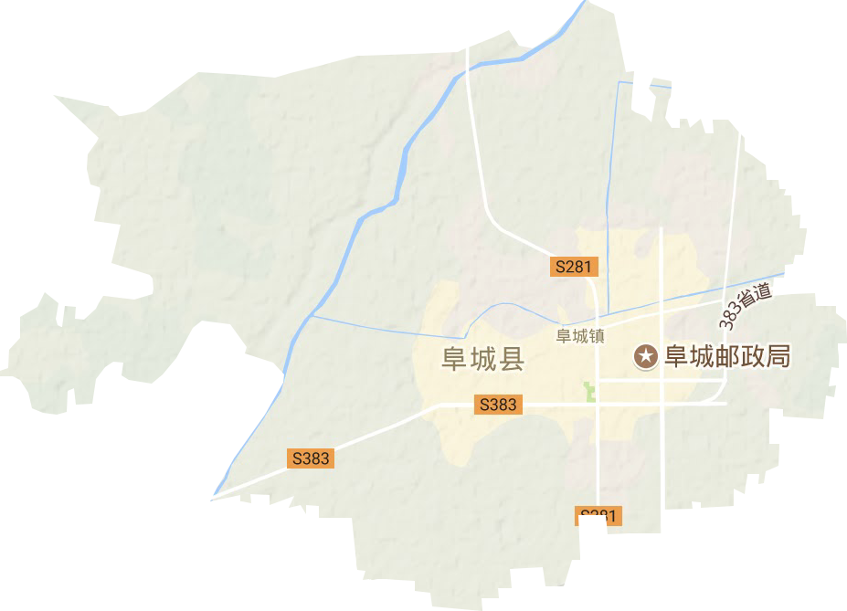 阜城镇地形地图