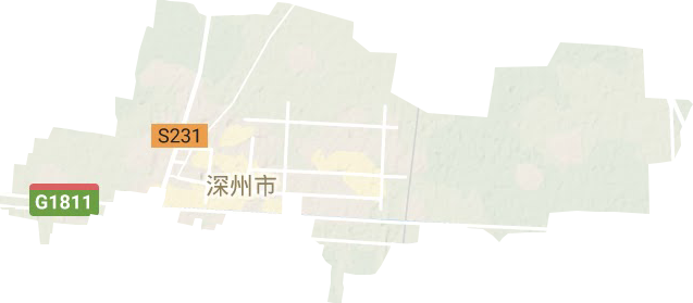 深州镇地形地图