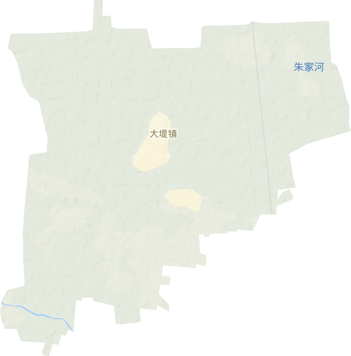 大堤镇地形地图