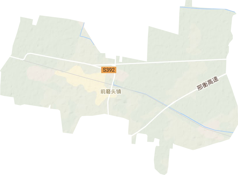 前磨头镇地形地图