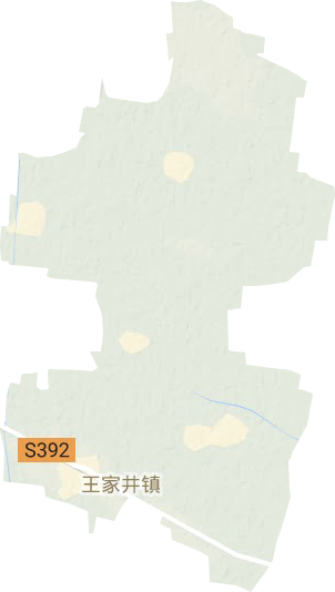 王家井镇地形地图