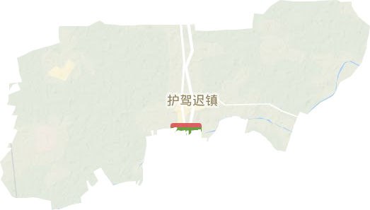 护驾迟镇地形地图