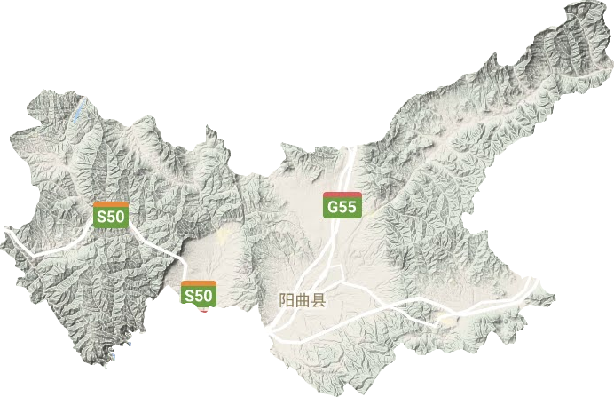 阳曲县地形地图