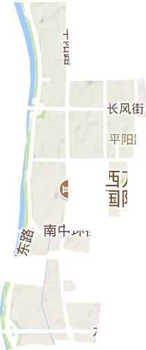 平阳路街道地形地图