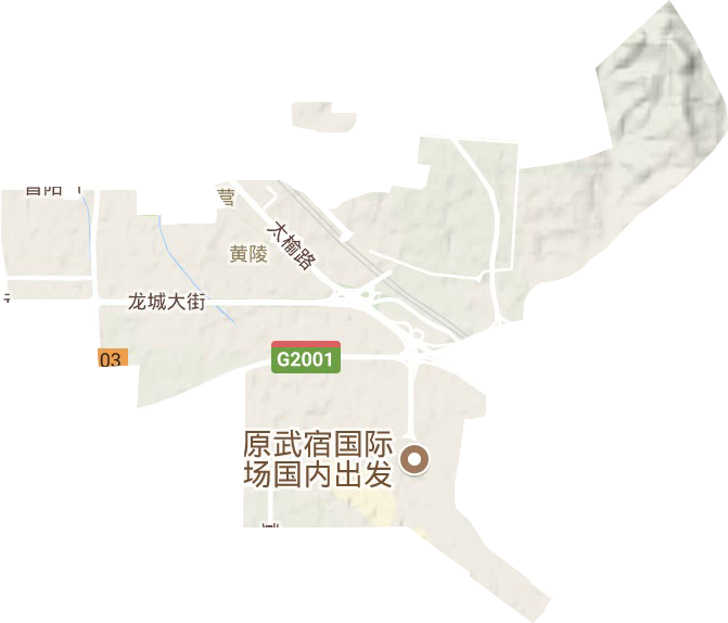 黄陵街道地形地图