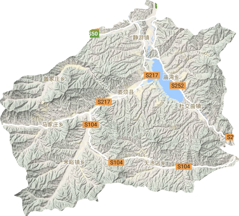 娄烦县地形地图