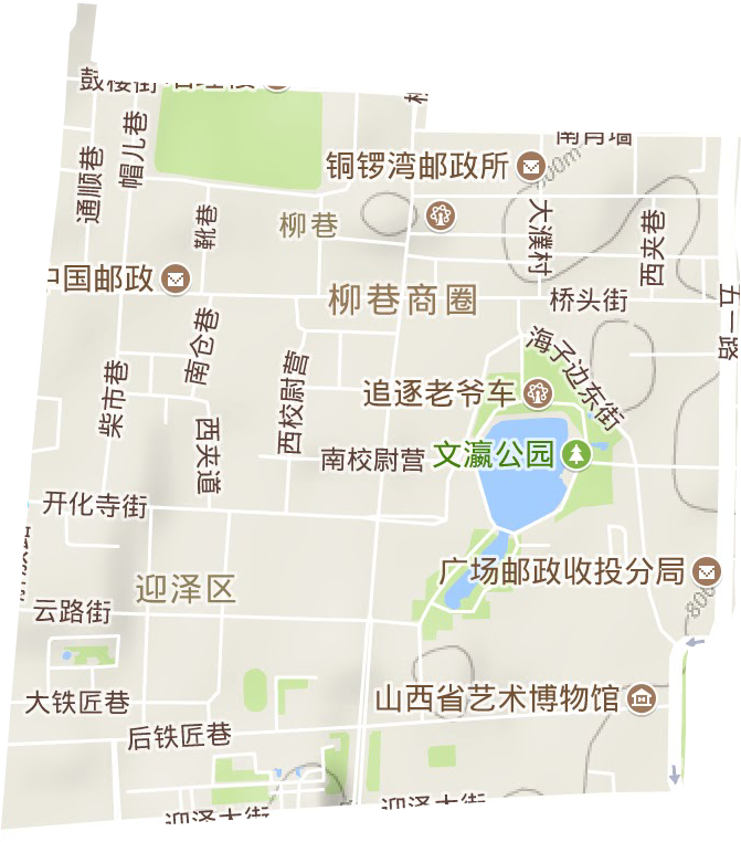 柳巷街道地形地图