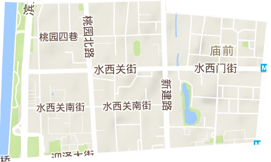 庙前街道地形地图