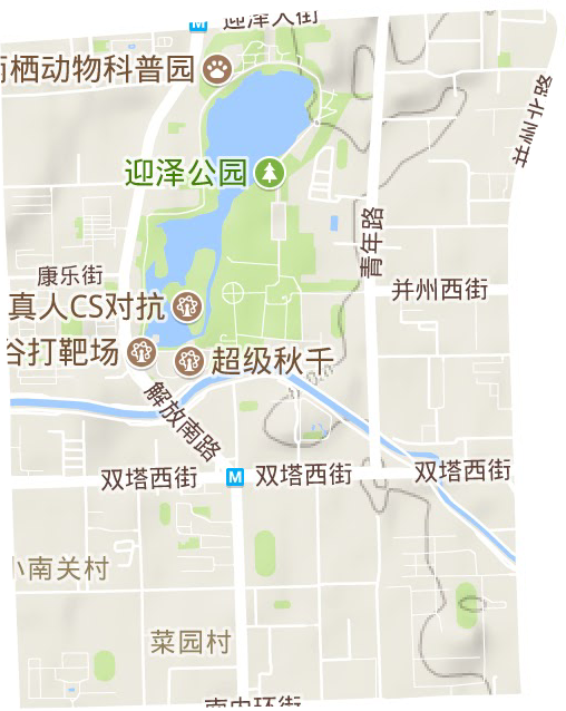 迎泽街道地形地图
