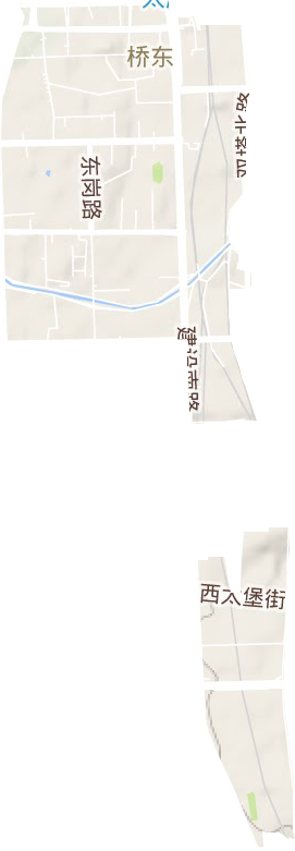 桥东街道地形地图