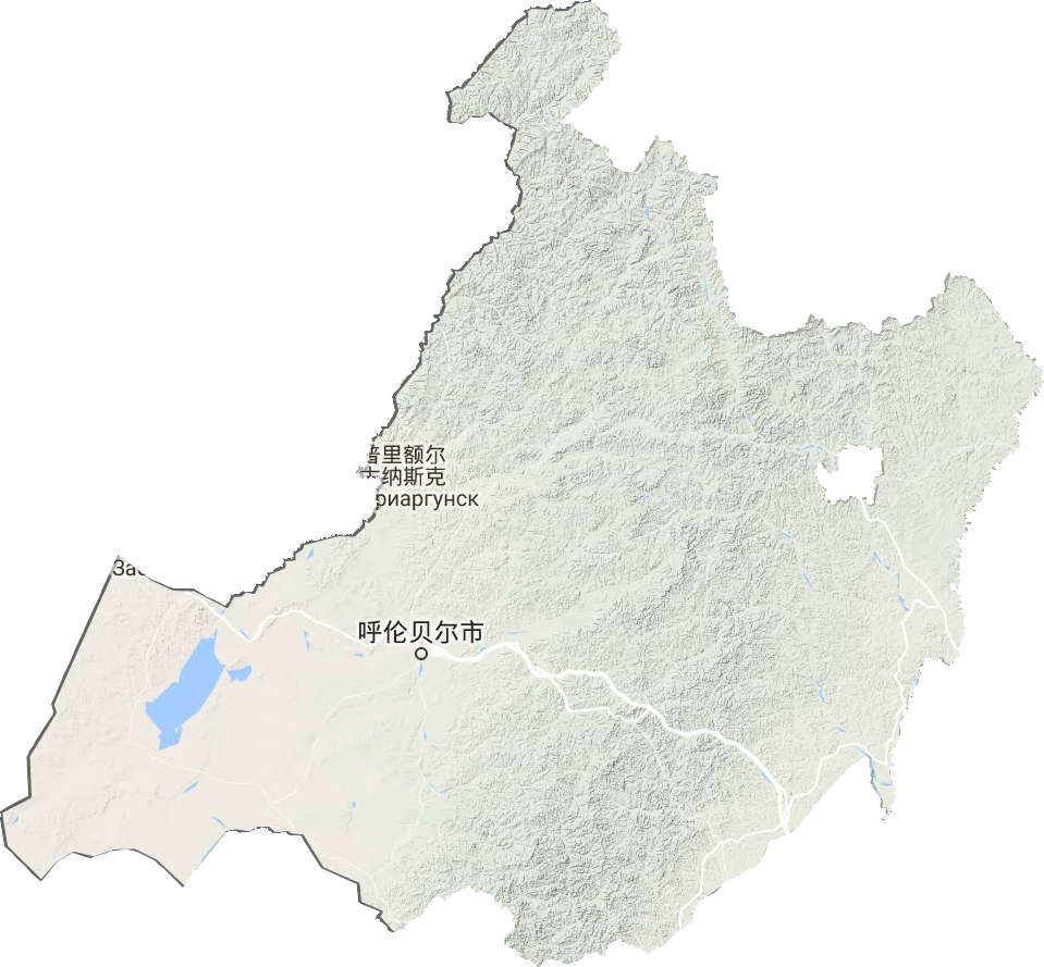 呼伦贝尔市地形地图