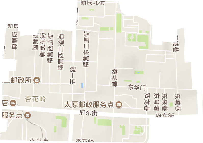 杏花岭街道地形地图