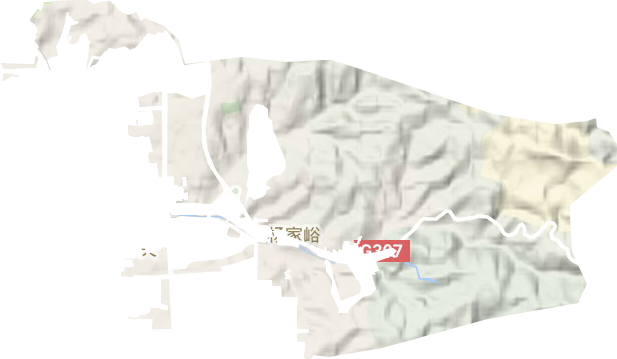 杨家峪街道地形地图