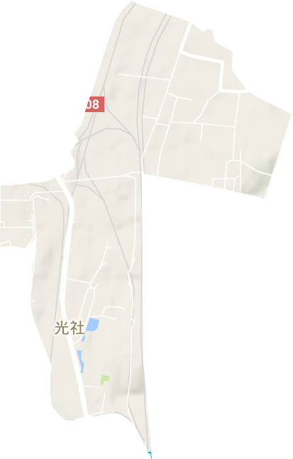 光社街道地形地图