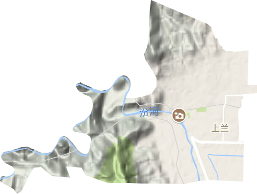 上兰街道地形地图