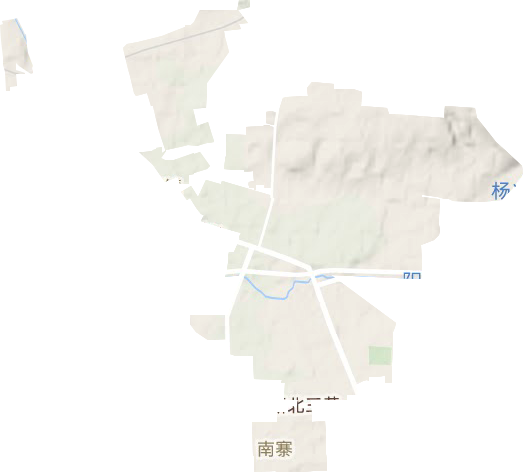 南寨街道地形地图