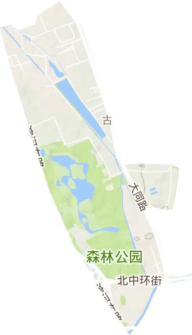 古城街道地形地图