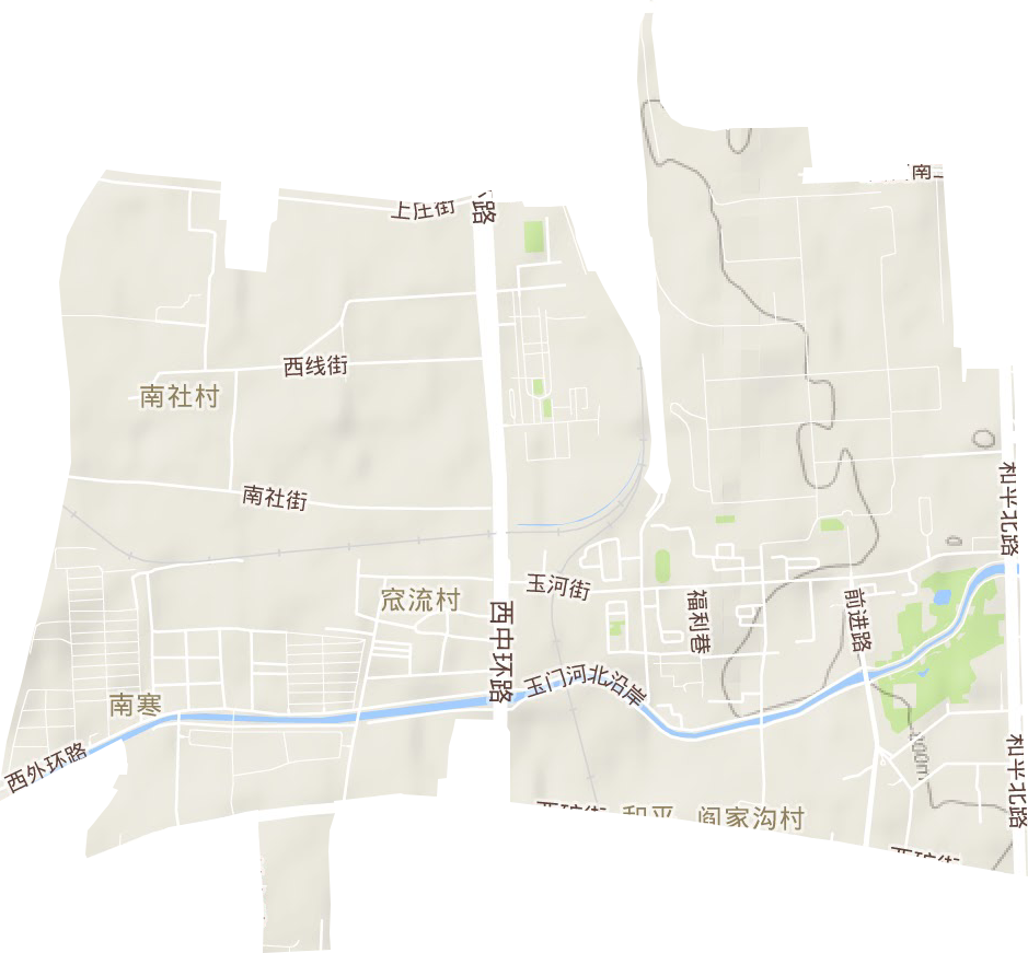 和平街道地形地图