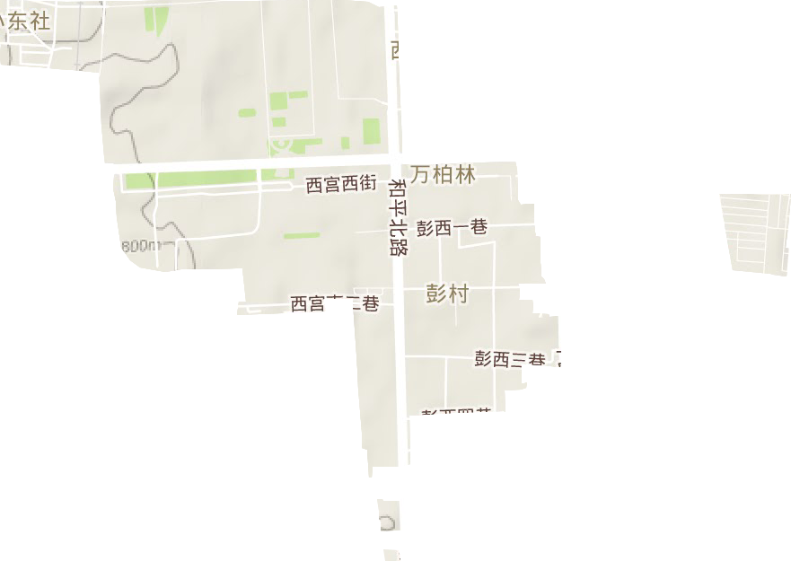 万柏林街道地形地图