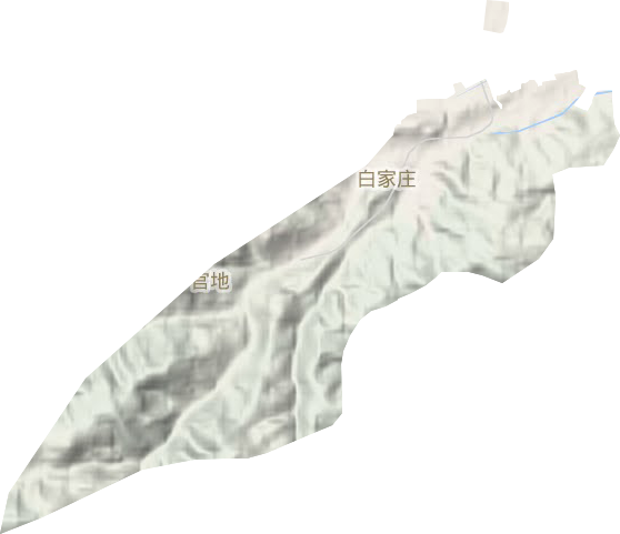白家庄街道地形地图