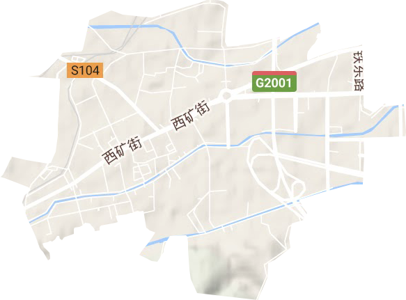 南寒街道地形地图