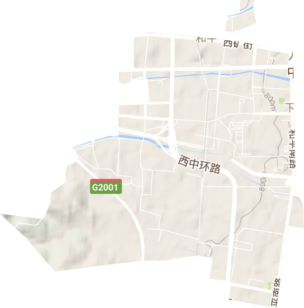 小井峪街道地形地图