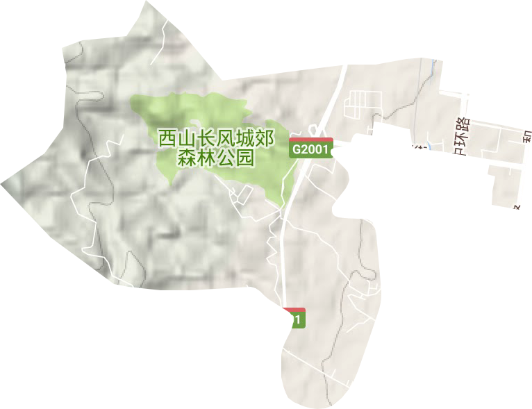神堂沟街道地形地图