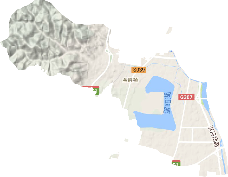 金胜镇地形地图