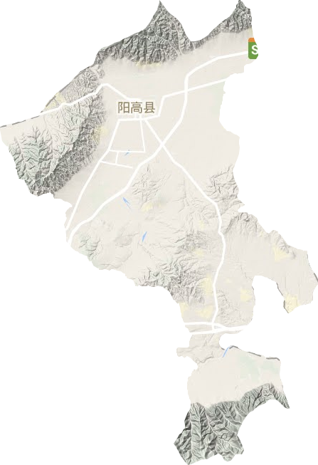阳高县地形地图