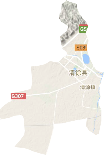 清源镇地形地图