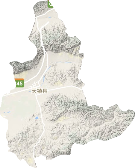 天镇县地形地图