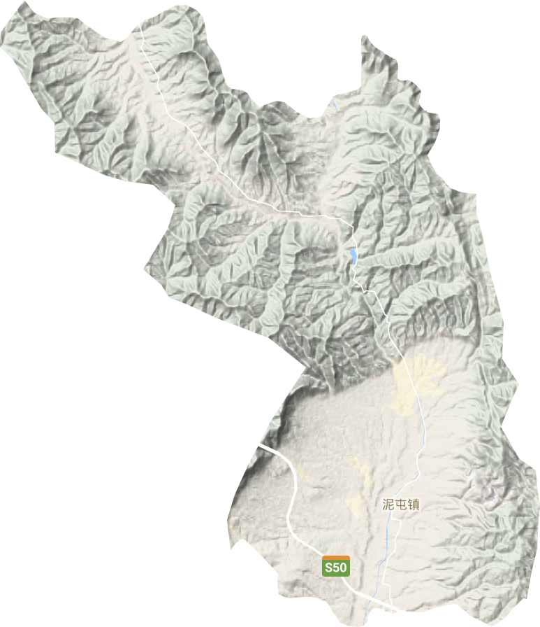 泥屯镇地形地图