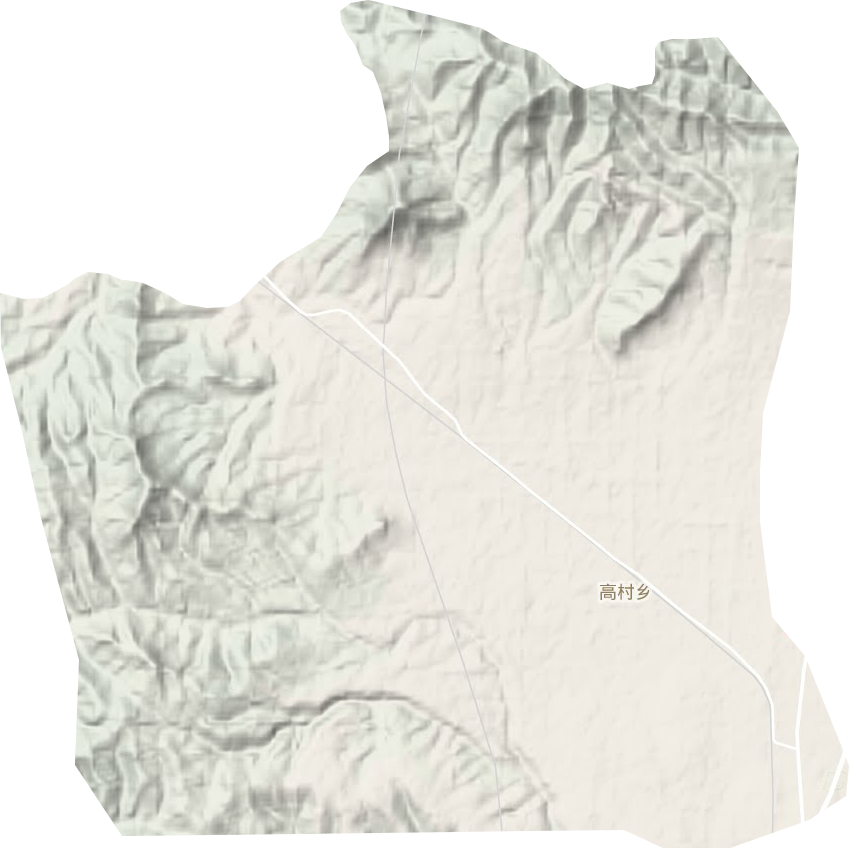 高村乡地形地图