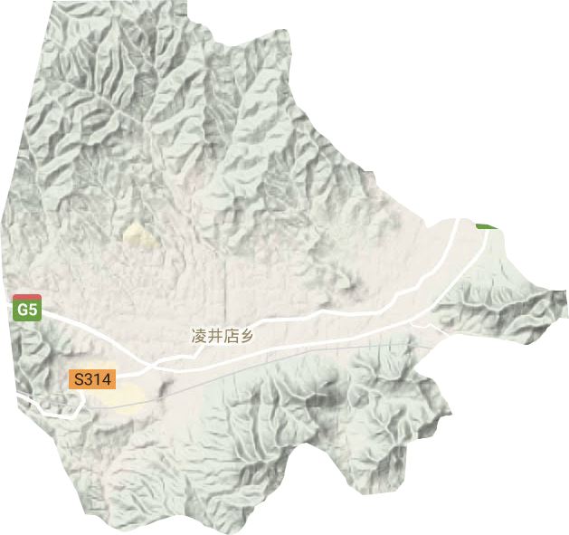 凌井店乡地形地图
