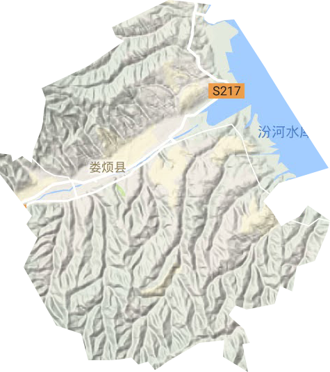 娄烦镇地形地图