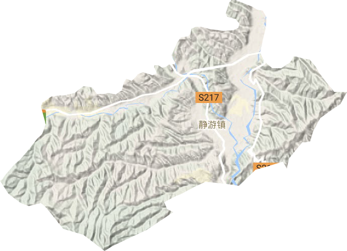 静游镇地形地图