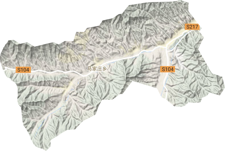 马家庄乡地形地图