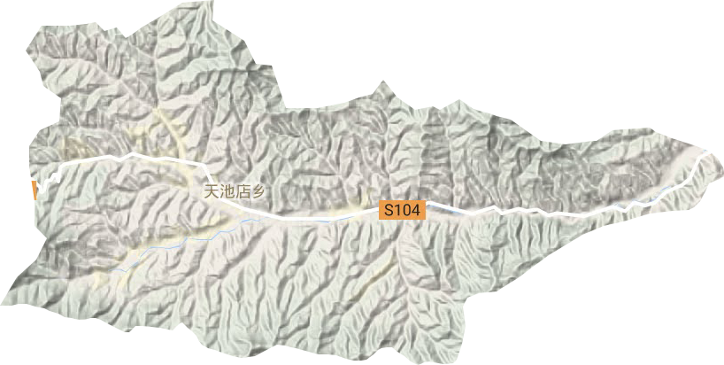 天池店乡地形地图