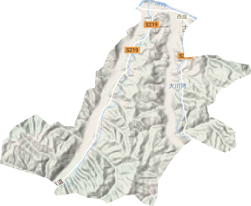 桃园街道地形地图